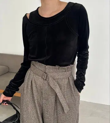 즉시 구매 OK 카프리슈 마쥬 레이어드 벨로아 T셔츠