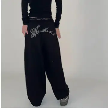 kiss the club 레이스 스웨트 팬츠