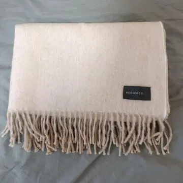 BEGG x CO 베이지 캐시미어 100% 대형 머플러