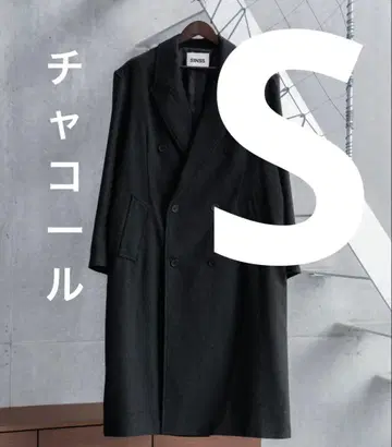 sinss 클래식 울 블렌드 트위드 코트 차콜 s