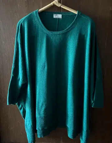 저널 스탠다드 랙 실크 캐시미어 혼방 니트 5부 소매 그린