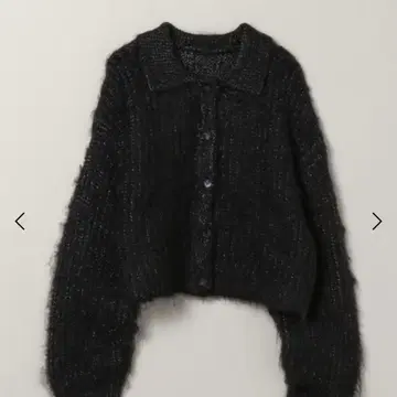 JEANASIS MIX 아제 컬러 기모 가디건 블랙