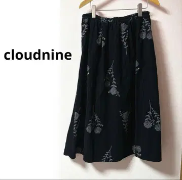 cloudnine 코듀로이 스커트 꽃무늬 북유럽
