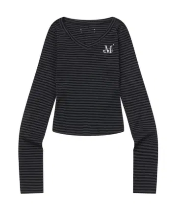 MUCENT V넥 긴팔 T셔츠