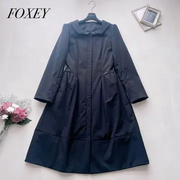 새상품급 폭시 레인 쿠션 무난 충전솜 코트 미드나잇 블루