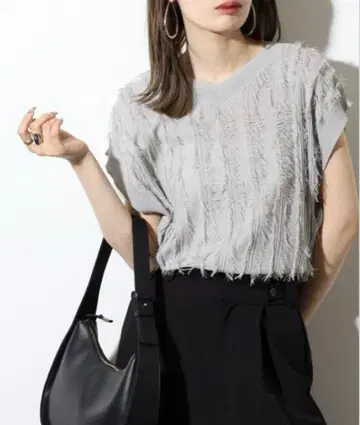 hunch 프린지 니트 베스트