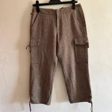 랄프 로렌 브라운 계열 헤링본 카고 팬츠