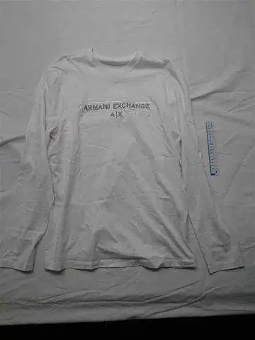 아르마니 익스체인지 A|X 로고 긴팔 티셔츠 화이트 계열 S 사이즈