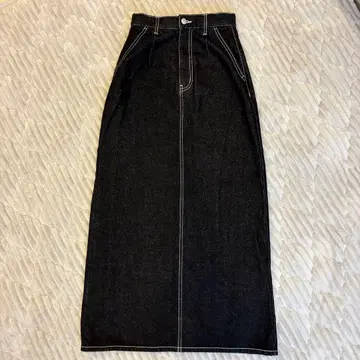 GIUNON 지우논 long denim skirt 롱 데님 스커트
