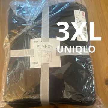 미사용 새상품 UNIQLO 니트 플리스 세트 남성용 파자마 3XL 블랙