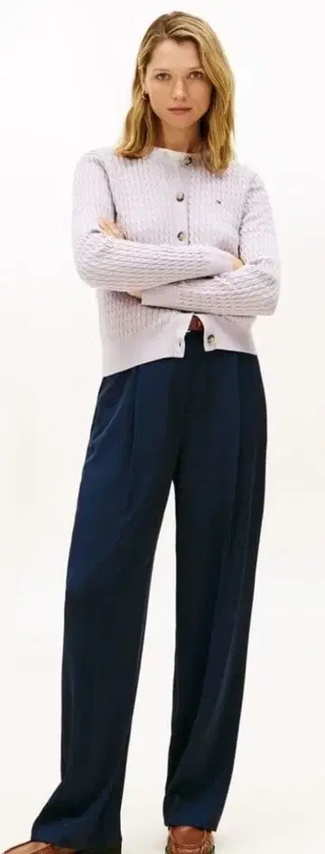 TOMMY HILFIGER 라벤더 가디건 XS