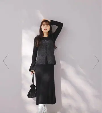 내추럴 뷰티 베이직 뷔스티에 세트 니트 원피스