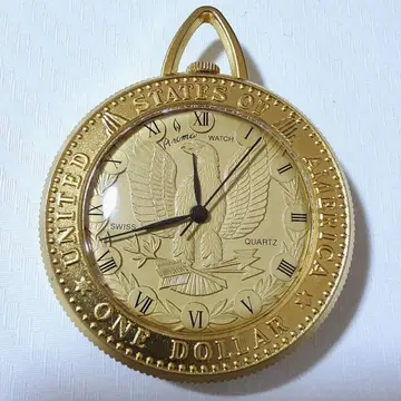 Aroma WATCH 오래된 쿼츠 회중시계 골드 컬러 37mm