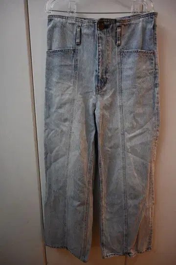 MOUSSY 라이트 블루 와이드 레그 데님