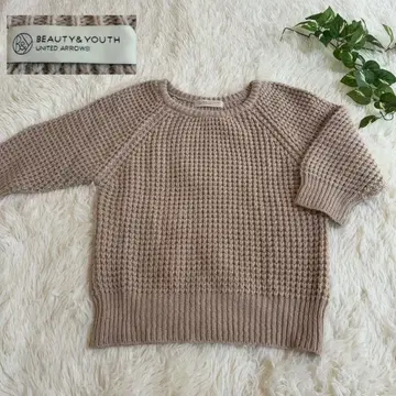 BEAUTY&YOUTH UNITED ARROWS 와플 니트 이탈리아제