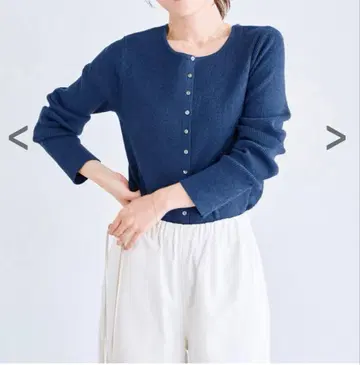 BASEMENT online 헨리넥 리브 상의 NAVY