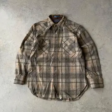 PENDLETON 옴브레 체크 셔츠 웨스턴 셔츠 긴팔 USA 제조