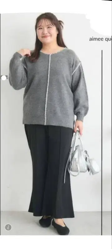 새상품 시마무라 komachi aimee que 플레어 팬츠 블랙 LL