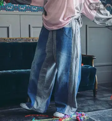 니코앤드 niko and - 모드 노코어 데님 패치워크 팬츠