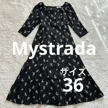 Mystrada 마이 스트라다 플라워 자수 자카드 원피스