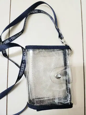 TREASURE 투명 파우치 네이비