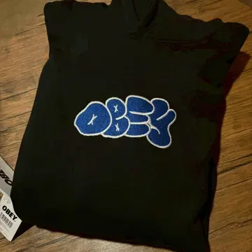 OBEY 오베이 블랙 자수 후드티 M 풀오버
