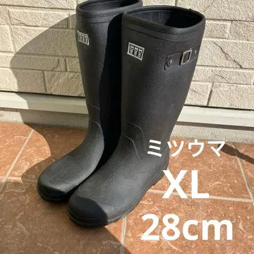 1회 착용 미츠우마 장화 레인부츠 농사일 XL 28cm 블랙