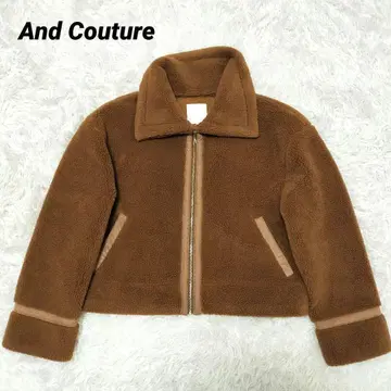 앙데팡당 보아 집업 자켓 블루종 브라운 M