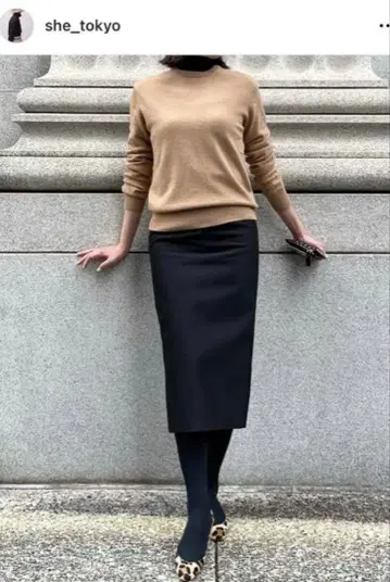 [ 새상품 ] SHE tokyo 타이트 스커트 블랙 36