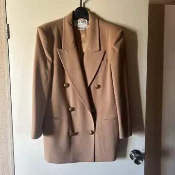 JAeger 베이지 더블 브레스트 자켓