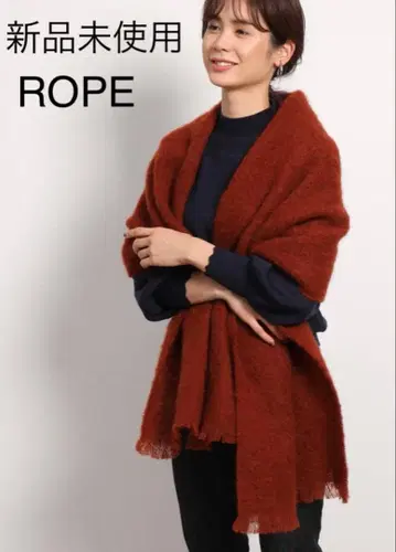 미사용 ROPE 모헤어 혼방 대형 스톨