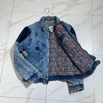 빈티지 워시드 데미지 데님 할링턴 자켓 G 자켓 L 사이즈 정도