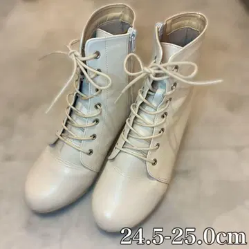 ESPERANZA 아몬드토 레이스업 통굽 숏부츠 LL 사이즈