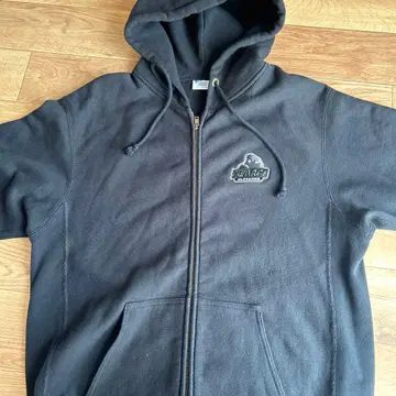 XLARGE 블랙 풀 집업 후드티