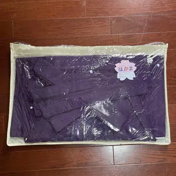 보라색 하카마 꽃무늬 자수 91cm