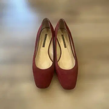 펠리코 PELLICO 서니 24cm 37 빨간색 스웨이드 펌프스