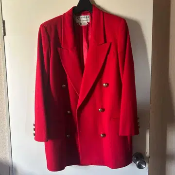 JAeger 빨간색 더블 브레스트 자켓
