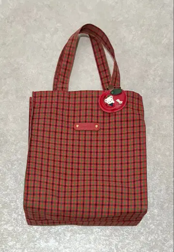 파밀리아 토트백 대 빨간색 체크