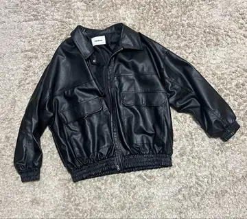 nemne 인조 가죽 더블 지퍼 자켓 M