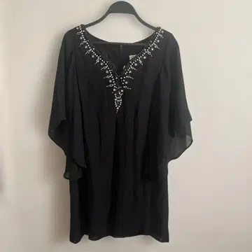 미사용 새상품 A*R*SHOW 블랙 드레스 비즈 자수