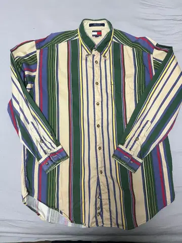90s 올드 타미힐피거 버튼 다운 셔츠 멀티 컬러