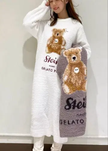 [ 새상품.택 포함 ] 젤라또피케 슈타이프 파우더 자카드 원피스