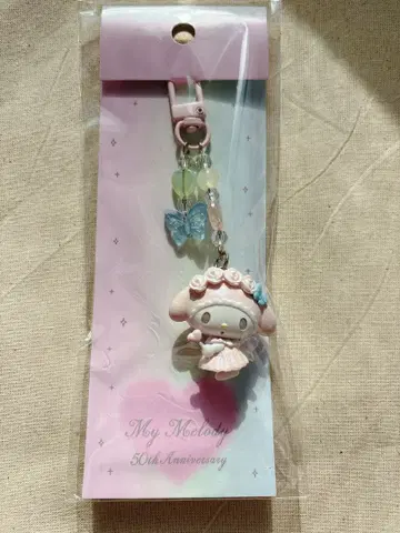 [ 미개봉 새상품 ] 마이멜로디 50주년 스트랩 무지개 페어리