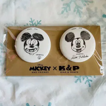 Disney Mickey & K&P LIVE SKETCH 캔뱃지 세트