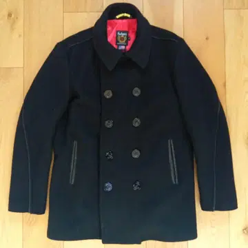 Schott 멜톤 가죽 파이핑 P 코트 USA제 size42