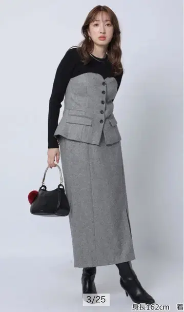 새상품, 택 포함 Arpege story 한정판 베어 뷔스티에 도킹 니트