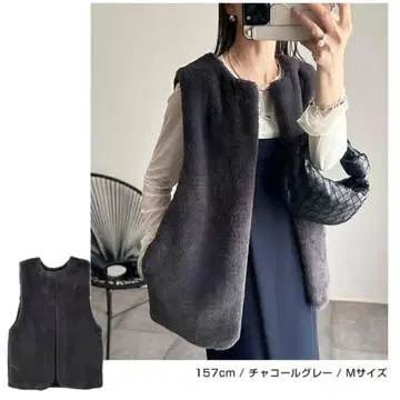 퍼 베스트 노카라 보아 베스트 아우터 체형 커버 루즈핏 포켓