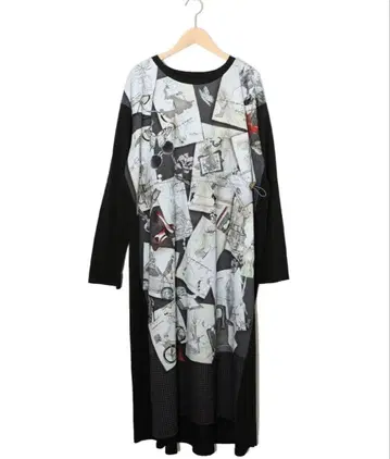 이즈스칼라 553237: 쇼핑 좋아하는 여자아이의 콜라주 패턴 원피스