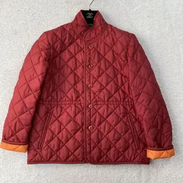 [ 새상품급 ] 45R 나일론 퀼팅 자켓 바이컬러 레드 M