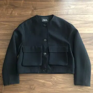 ZARA 블랙 노카라 자켓